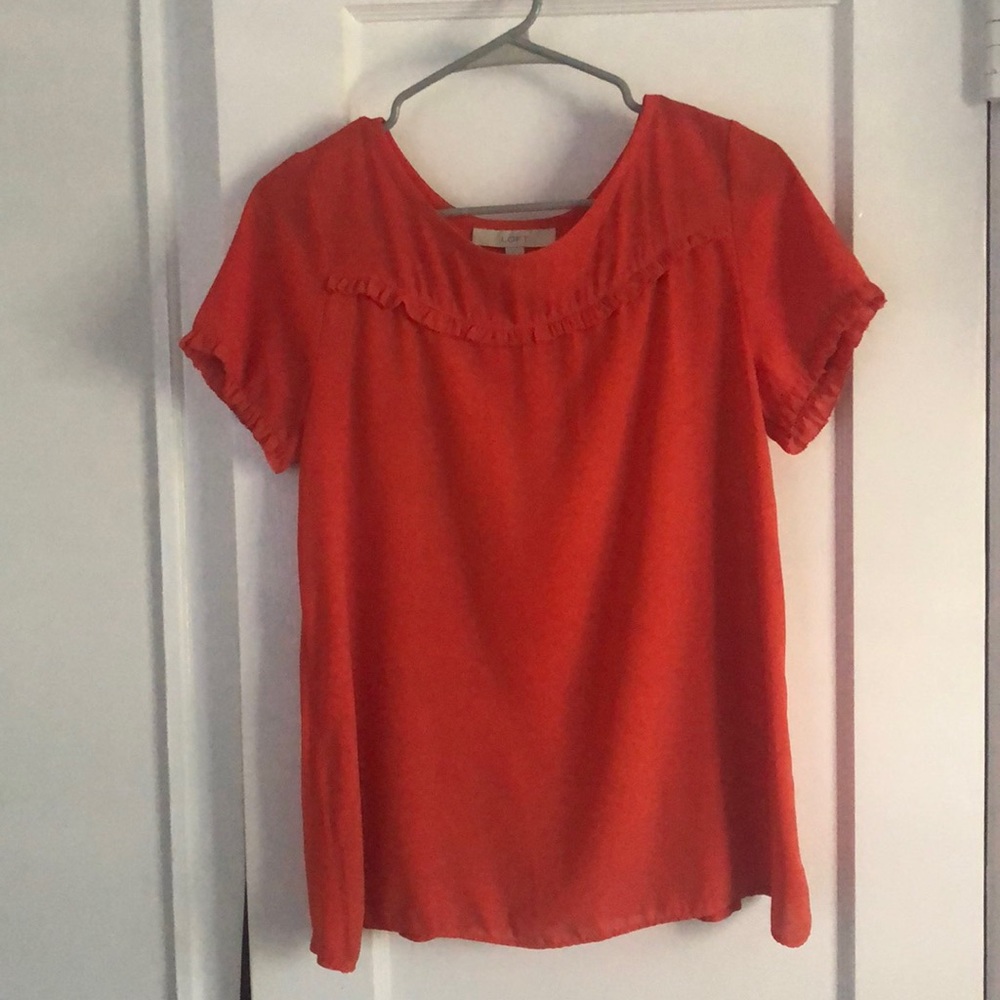 loft mixed media blouse. Size medium